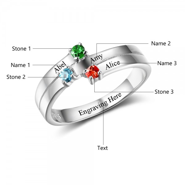 Personalize birthstones and engravings Rings and unique mothers ...