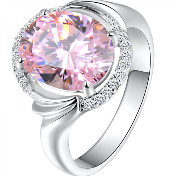 3.0 Carat Pink Yellow Simulated Diamond Engagement/Wedding/Promise Ring ...