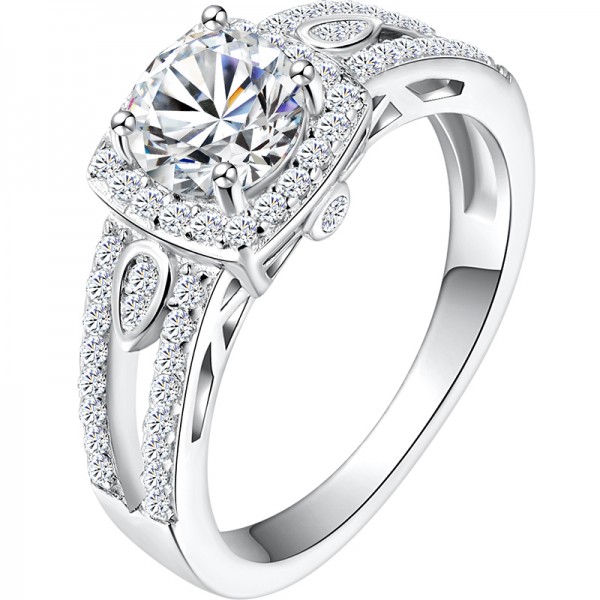 0.8 Carat Simulated Diamond Engagement/Wedding/Promise Ring For Her