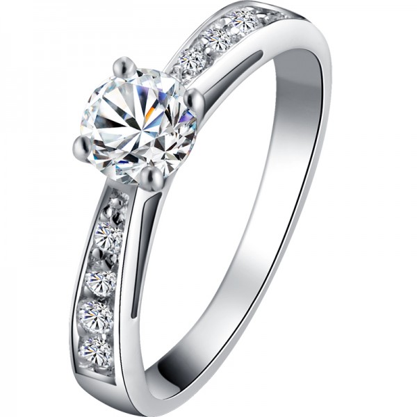 0.39 Carat Simulated Diamond Engagement/Wedding/Promise Ring For Her