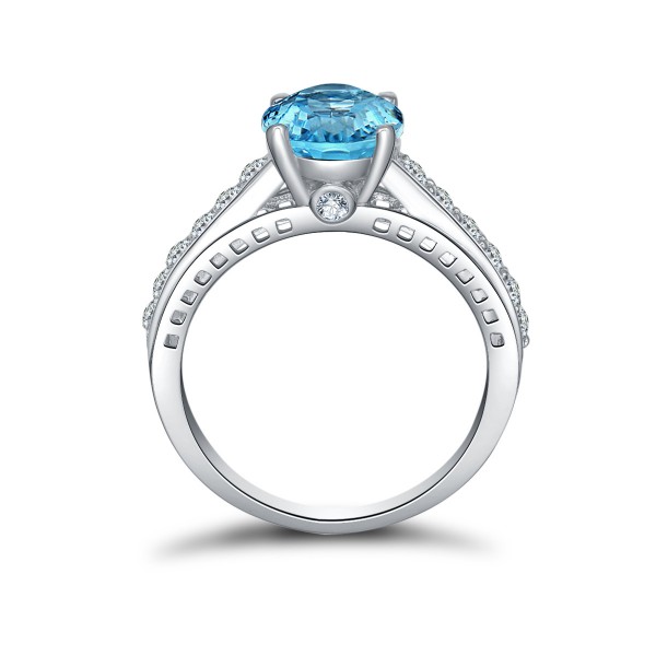 Luxurious Topaz s925 Sterling Silver Lady’s Engagement/Wedding Ring