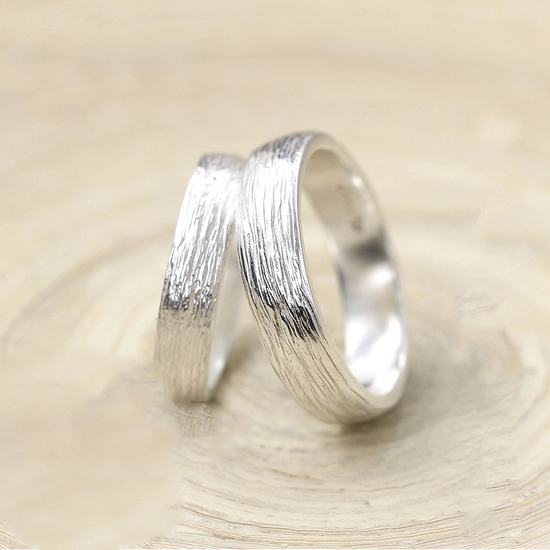 Original Design Creative Simple Handmade Silver Couple Rings - Couple Rings