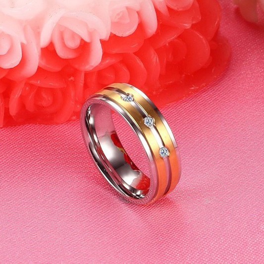 High Quality Matte Finished Titanium Steel Couple Rings - Couple Rings