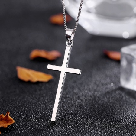 Cross Pendant Necklace for Couples 925 Silver Lover Necklaces