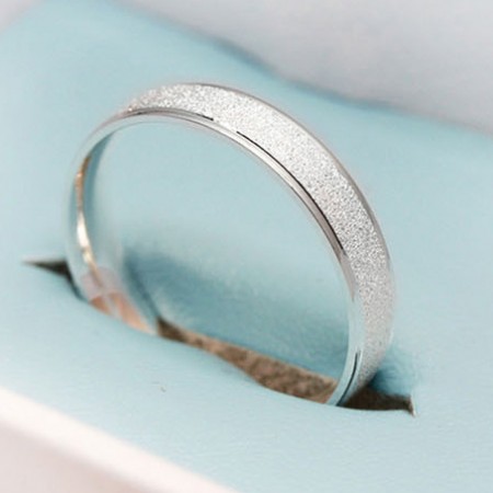 Simple But Refined Design Shinning Frosted Man’s Ring