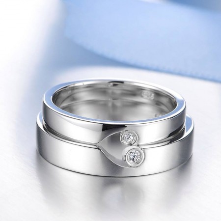 925 Silver Fashion Creative Engraved Couple Rings 