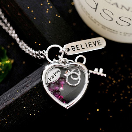 Believe True Love 925 Sterling Silver With CZ Necklace