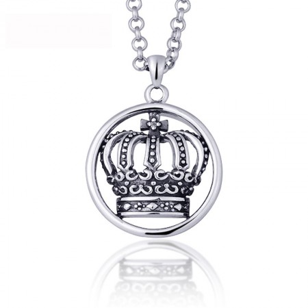 Romantic Imperial crown 925 Sterling Silver Women's Necklace