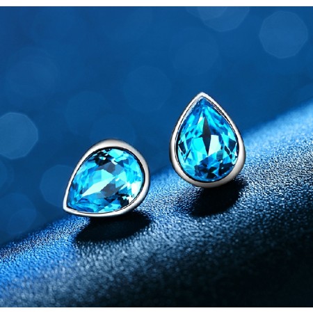 Charming 925 Sterling Silver Drops Of Water Stup Earring For Women