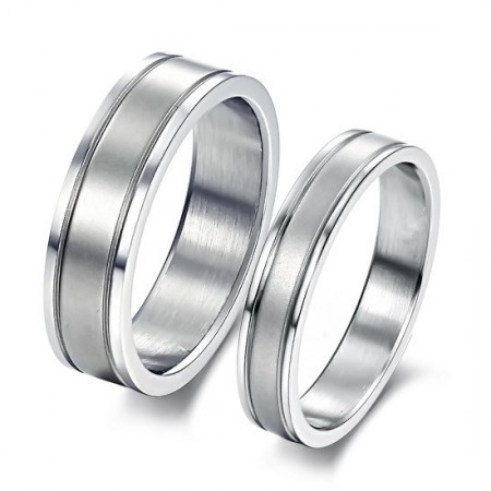 Simple Life Concise Love Engravable Lover Rings Titanium Steel Rings For Lovers(Price For A Pair)