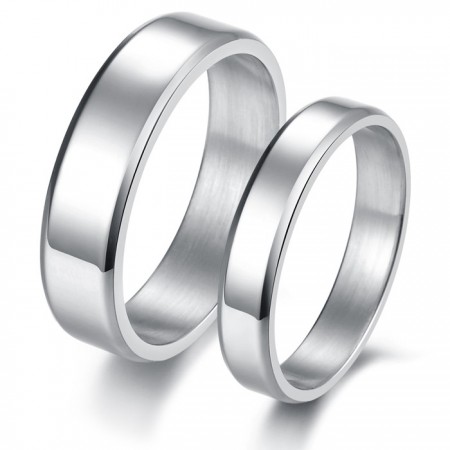 Concise Style Engravable Lover Rings Titanium Steel(Price For A Pair)