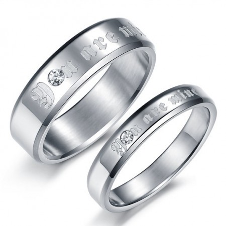 "You Are Mine" Lover Rings Engravable Titanium Steel Rings For Couples(Price For A Pair)