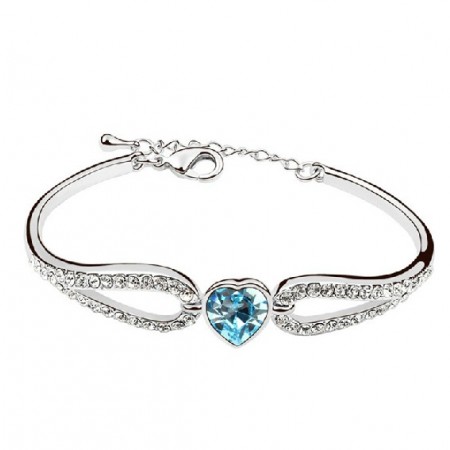 Exquisite Crystalline Sweet Heart Women's Bracelet