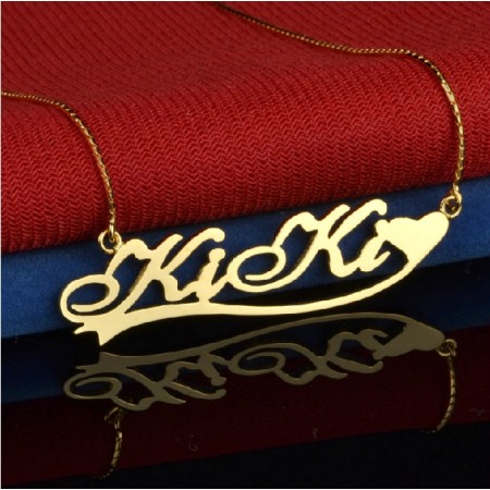 Lovely And Charming Sterling Silver Women's  Monogram Necklace, Personalized