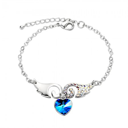 Romantic love wings Zircon fashion wild Women's Bracelet