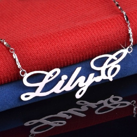 Fastidious And Particular Personalized Sterling Silver Women's  Monogram Necklace For Your One And Only