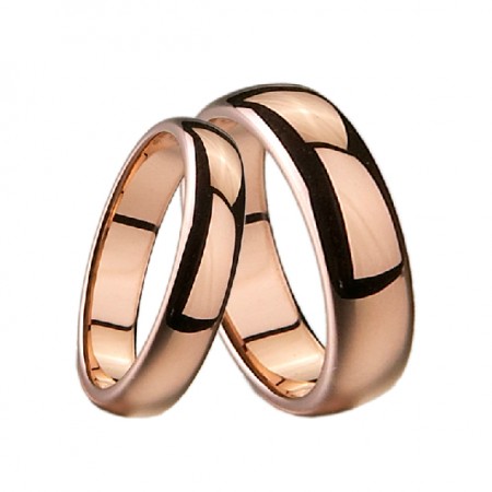 Rose Gold Plated Tungsten Lover Rings For Couples(Price For a Pair)
