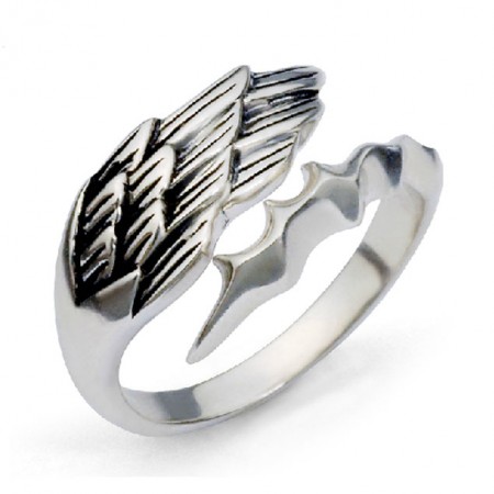 Angel And Devil 925 Sterling Silver Unisex Ring