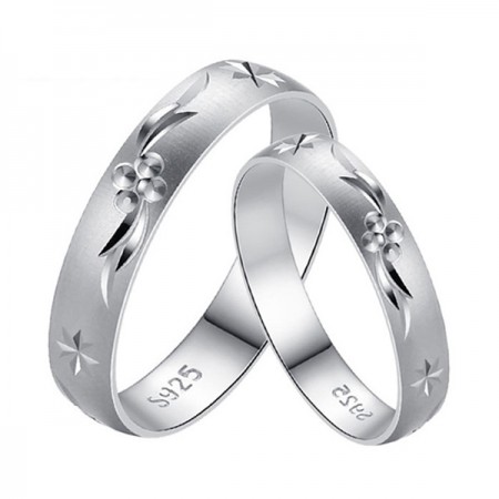 Pretty 925 Sterling Silver Couples Ring For Lovers(Price For a Pair)