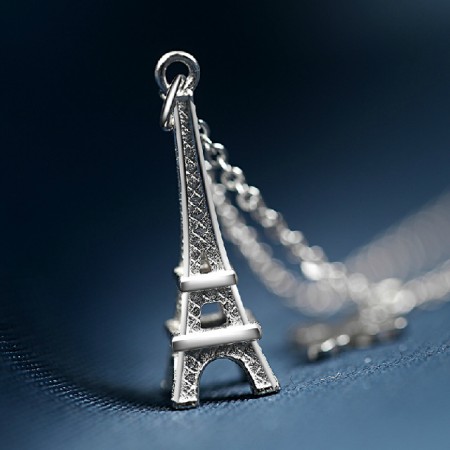 Buy Pink Gold Eiffel Tower Necklace Paris Jewelry Necklace France Online in  India - Etsy