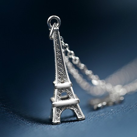 925 Sterling Silver Eiffel Tower Necklace