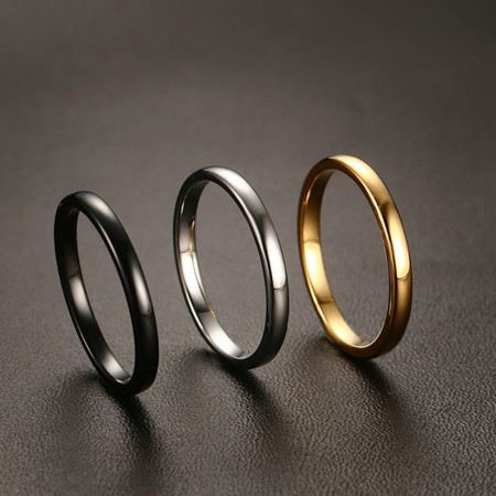 Three Color Simple High Quality Tungsten Steel Ring