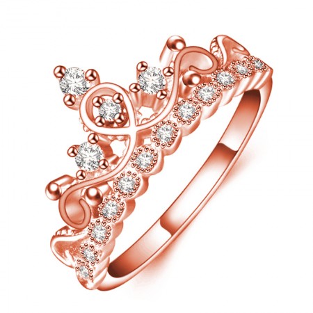 Design Romantic Gifts For Love Rose Gold Crown Ring