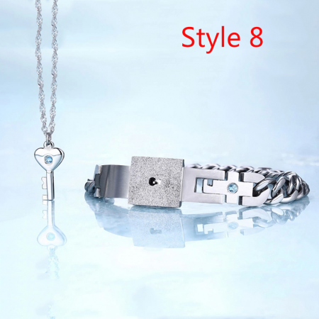 Couple bracelet lock on sale and key price