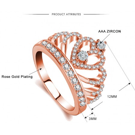 Rose gold crown outlet wedding band