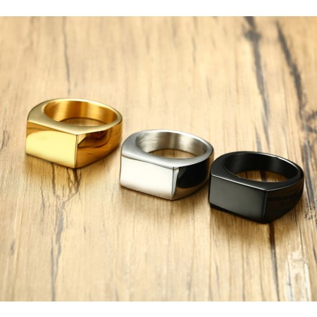 Simple Stainless Steel Men's Rings