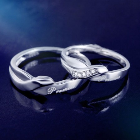 Silver His and Her Infinity Couple Ring Set | Moonkist Designs | Couples  ring set, Couple rings, Sterling silver jewelry rings