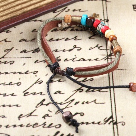 Handmade Brown Leather Belt With Rivets Key And Lock Lover'S Bracelets(Price  For A Pair), Fake Cartier Love Bracelets