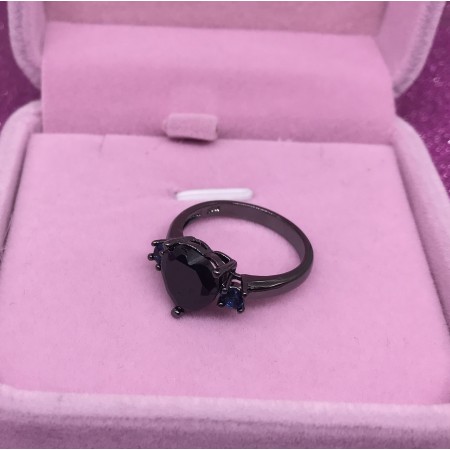 ★SENTIMENTS★ NO.560 [BLACK] HEART CUBIC RING NO.560 [SILVER] HEART CUBIC RING - SENTIMENTS | 60% - Asian