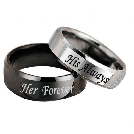 Hot New His Always And Her Forever Promise Rings For Couples (Price For a Pair)
