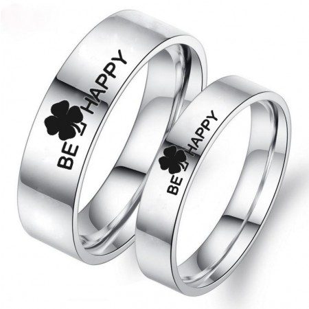 BE HAPPY Titanium Couple Rings (Price for a Pair)