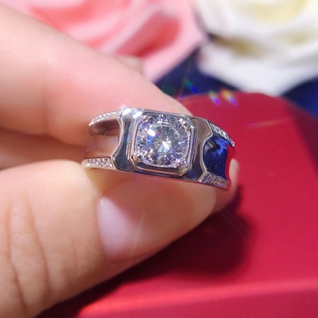 0.5 CT 1.0 CT 2.0 CT 925 Silver Platinum Plated Emerald Simulated
