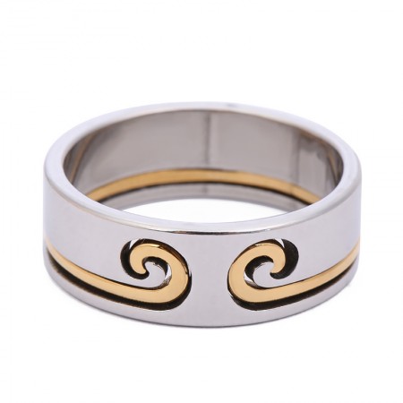 Sun Wukong Tightening Spell Ring Stainless Steel 2 in 1 For Women Men Wedding Bands