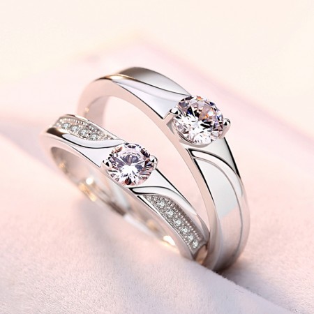 Amazon.com: Whoiy Vintage Moissanite Engagement Ring, Simple Promise Rings  4 Prong Set Ring Size 5 Valentine's Day Gift Ring 925 Sterling Silver, 2ct  : Clothing, Shoes & Jewelry