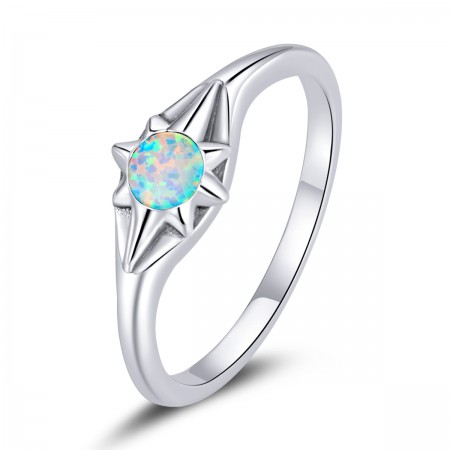 Awn Star Opal 925 Sterling Silver Ring - Perfect Valentine's Day Gift