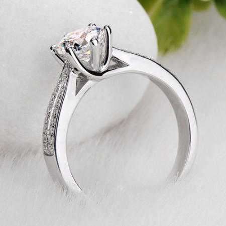 Classic Round CZ 925 Sterling Silver Ring