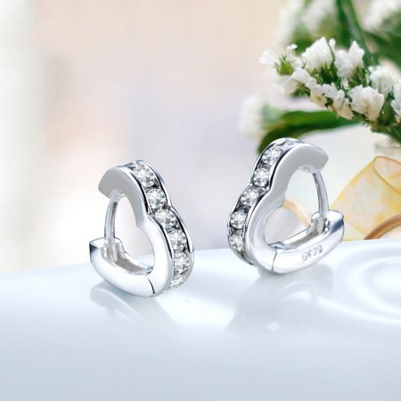 Exquisite Workmanship High-End Materials Romantic Heart-Shaped Earrings