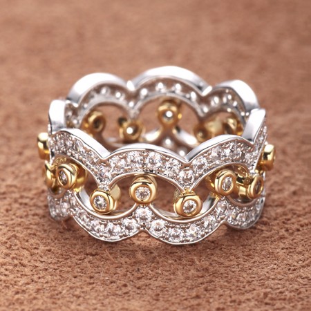 Amazon.com: DZON IGI Certified 10k Rose Gold 1/8CT TDW Round Diamond Crown  Shaped Promise Fashion Ring Love Gift for Women (I-J,I2) : Clothing, Shoes  & Jewelry