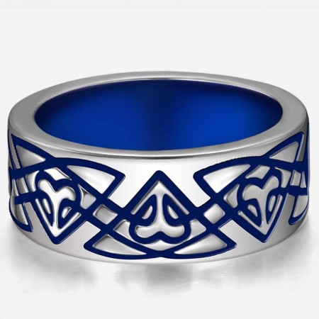 Charming Celtic Pattern 925 Sterling Silver Women And Men's Wide Ring