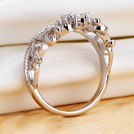 RUZZALLATI Exquisite Luxury Silver Color Princess Bridal Jewelry