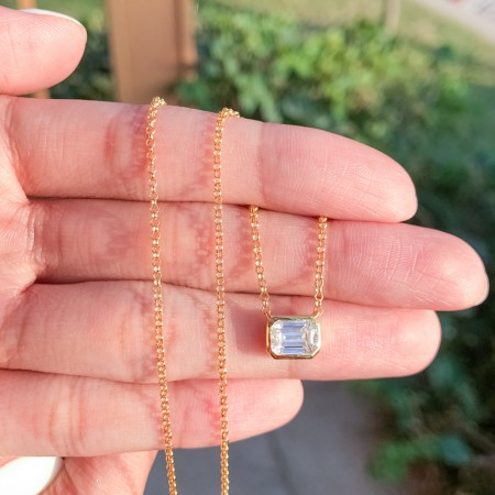 High Quality Moissanite Necklace 925 Sterling Silver 1.0 CT