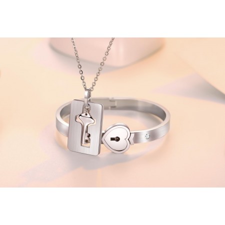 Key Necklace 925 Sterling Silver Plain Simple Key Jewelry 