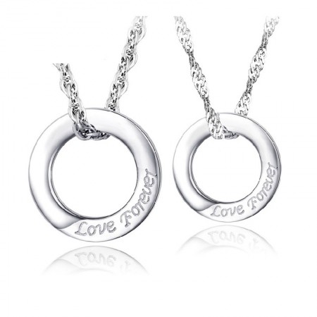 Eternal Love 925 Silver Couple Necklaces