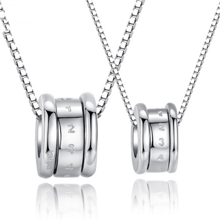 S925 Silver Transport Couples Necklaces