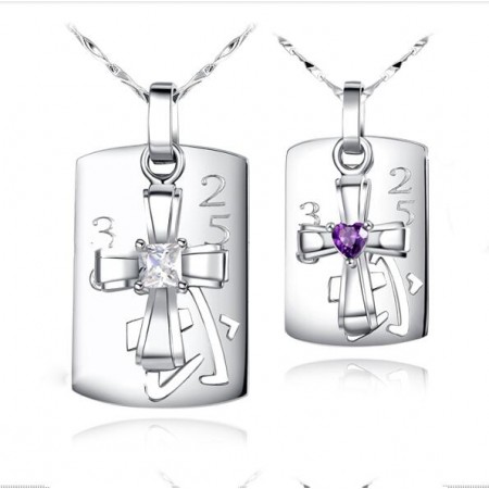 Creative S925 Silver Couple Necklaces  