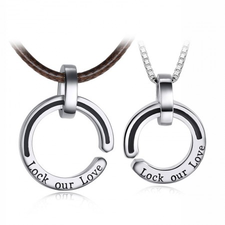 Simple S925 Silver Couple Necklaces 